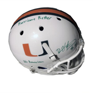 Devin Hester Autographed Miami Hurricanes Helmet