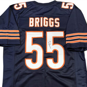 #55 Navy Blue Chicago Bears Jersey Autographed by Player Lance Briggs
