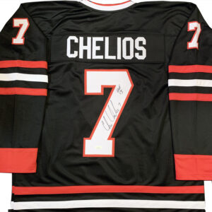Chicago Blackhawks Black Jersey Autographed by Chris Chelios Jersey Autographed by Chris Chelios