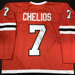 Chicago Blackhawks Red Jersey Hand-Signed by Player Chris Chelios