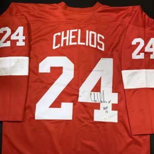 Detroit Red Wings Home Jersey Hand-Signed by Player Chris Chelios